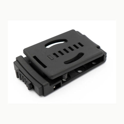 Toor Knives Ultimate Belt Attachment showing snap-lock mechanism and adjustment bar for tactical gear mounting
