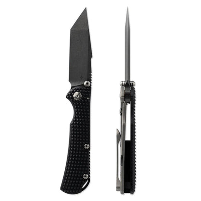 Toor Knives Chasm XLT folding knife with tanto blade and G10 titanium handle