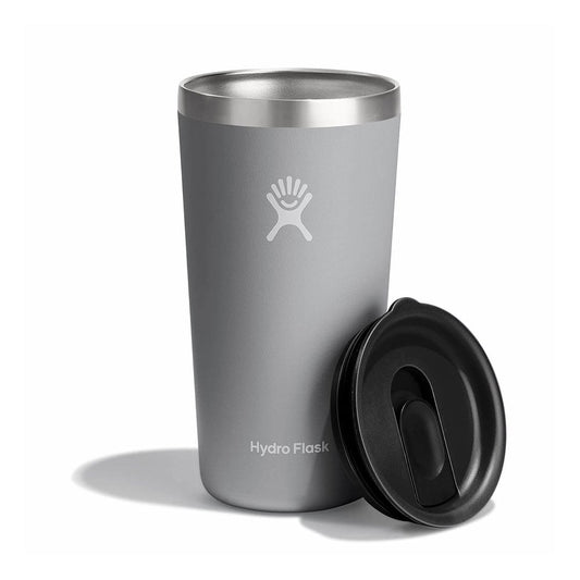 Hydro Flask 20oz All Around Tumbler with closeable press-in lid in black stainless steel construction