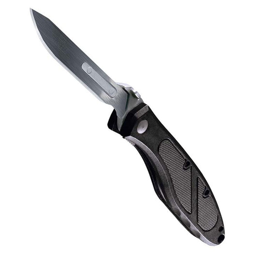 Havalon Piranta Z black folding knife with replaceable blade system and polymer handle