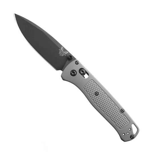 Benchmade 535BK-08 Bugout folding knife with gray Cerakote blade and storm gray handle