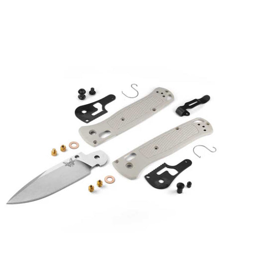 Benchmade Bugout 535-12 folding knife with tan Grivory handle and satin finish blade