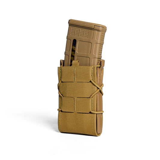 High Speed Gear TACO Gen 2 single rifle magazine pouch with shock cord retention and MOLLE mounting system