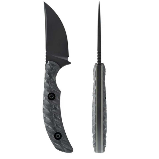 Toor Knives Shifter S compact fixed blade knife with black G10 handle and CPM M4 steel blade in Kydex sheath