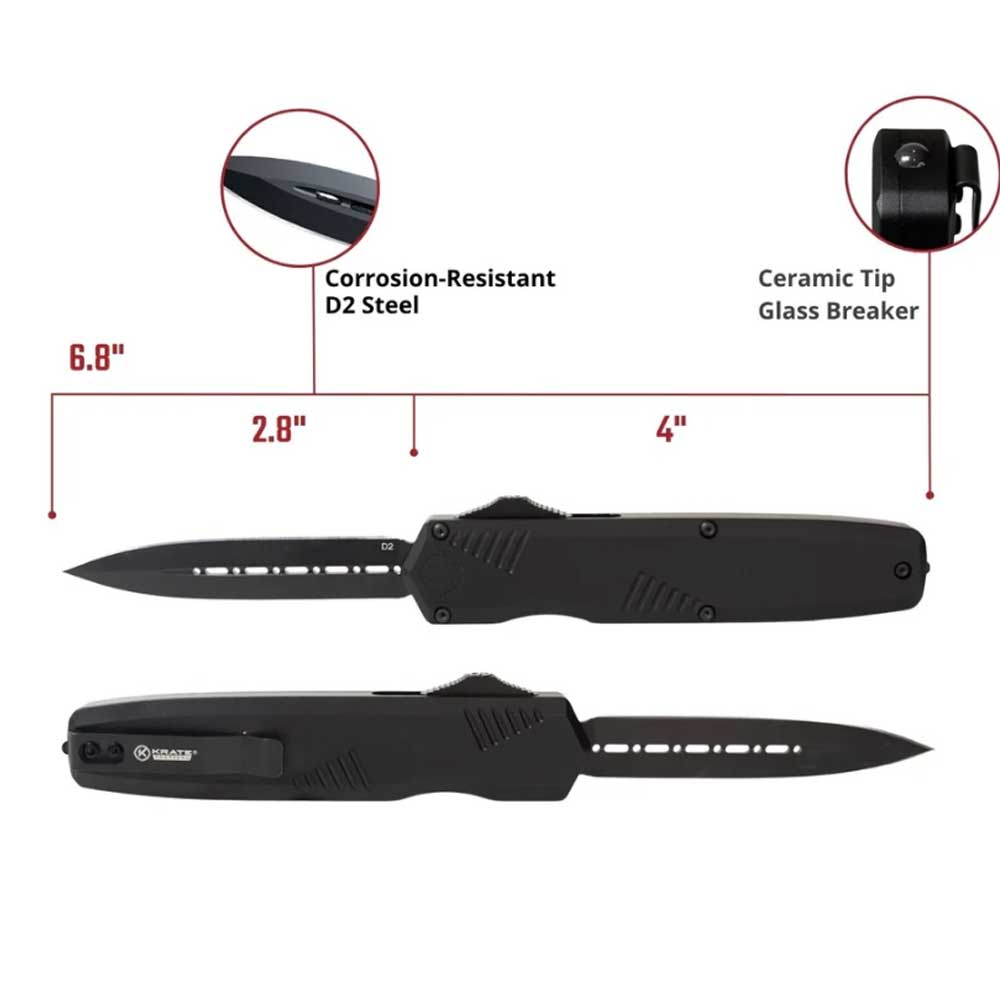 Krate Tactical KRT Catalyst Small OTF Knife Size and Features