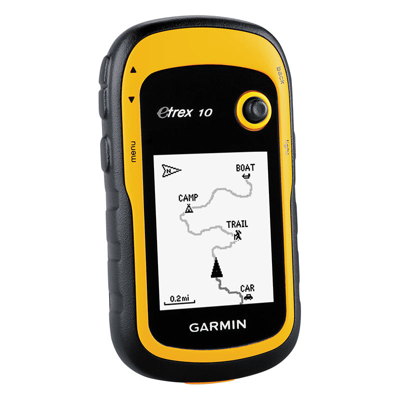 Garmin eTrex 10 handheld GPS navigator with monochrome display and button controls