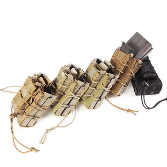 High Speed Gear X2RP TACO MOLLE magazine pouch with triple magazine capacity in coyote brown