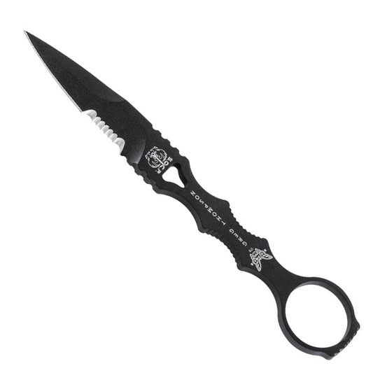 Benchmade 178SBK SOCP tactical fixed blade knife with black coated skeletonized drop-point blade and MOLLE compatible sheath