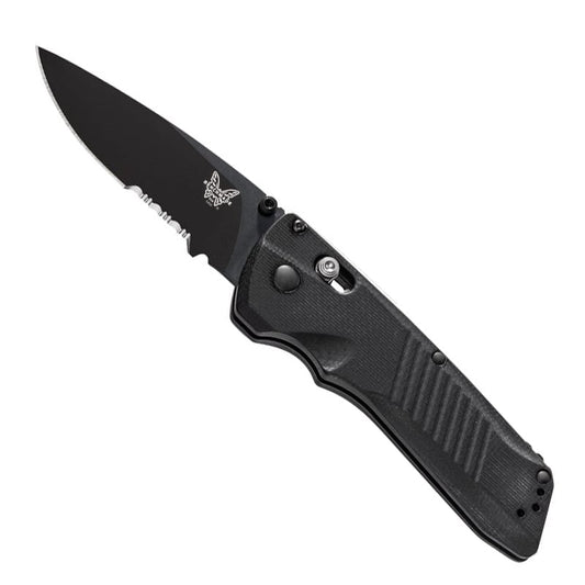 Benchmade 5400SBK Serum AXIS Dual-Action AUTO 3.47" Black Combo Blade, G10 - Tactical Edge