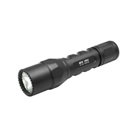 Surefire 6PX Pro dual-output LED flashlight in black with tactical tailcap switch and aluminum body