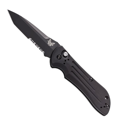 Benchmade 9101SBK Auto Stryker Black Tanto Serrated Edge - Tactical Edge