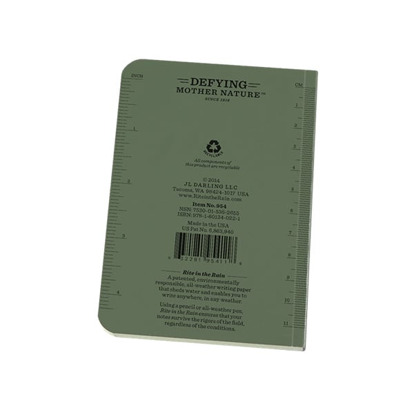 3 1/2" X 5" Soft Cover Pocket Memo Book Olive Drab - Tactical Edge
