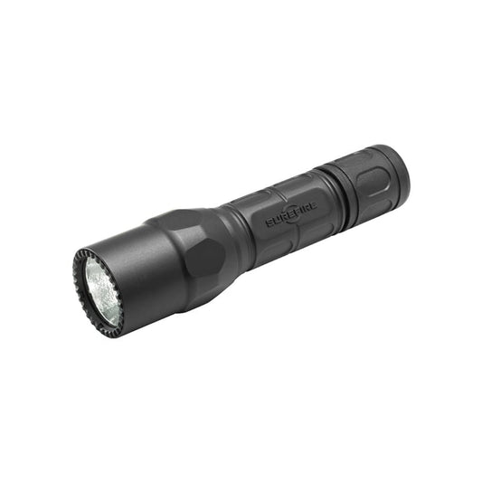 Surefire G2X LE black tactical LED flashlight with click-style tailcap switch and parabolic reflector bezel