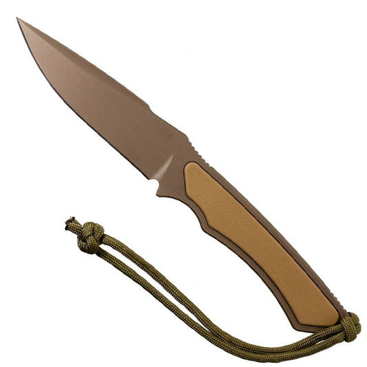 Spartan Blades Phrike - Self-Defense/Utility - FDE Blade - Tan Handle - Tan Nylon Sheath - Tactical Edge