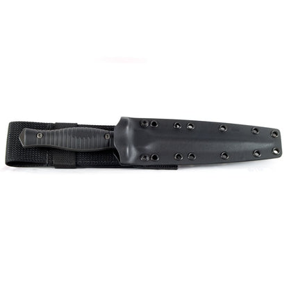 Spartan-George V-14 Dagger - Black Blade - Black Handle - Black Kydex Sheath - Tactical Edge