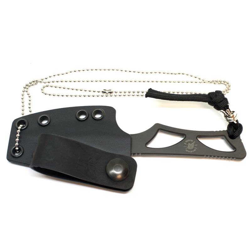 Spartan Blades Enyo - Inside Waist Band / Neck Knife EDC - Black with Black Kydex Sheath - Tactical Edge