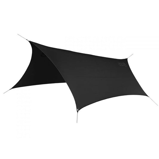 ENO ProFly Black rain tarp with guy points for hammock camping weather protection