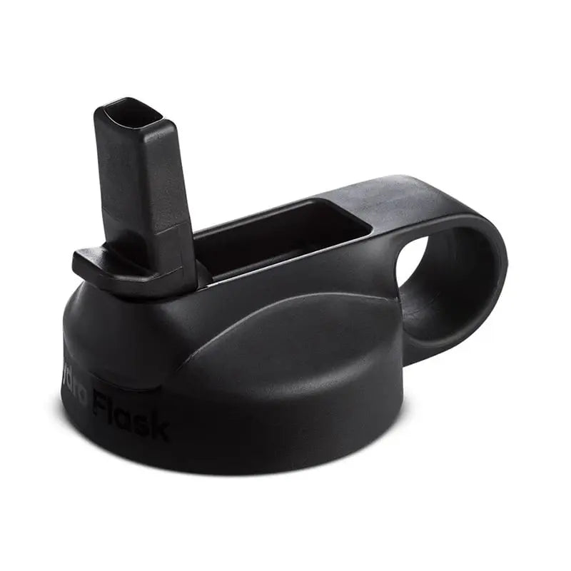 Hydro Flask Wide Mouth Straw Lid with rubber straw and finger loop for wide mouth bottles