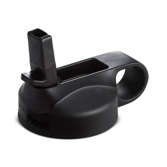 Hydro Flask Wide Mouth Straw Lid with rubber straw and finger loop for wide mouth bottles