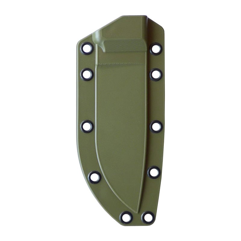 Esee-4 - Partial Serrated - Desert Tan Blade - OD Sheath with Molle - Tactical Edge