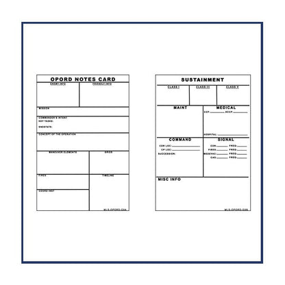 OPORD Notes Briefing Card - Tactical Edge