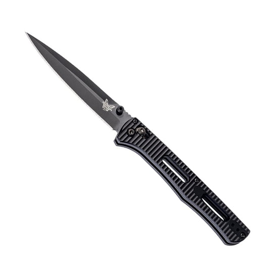 Benchmade 417BK FACT® Black Plain Edge, Black Aluminum Handle - Tactical Edge