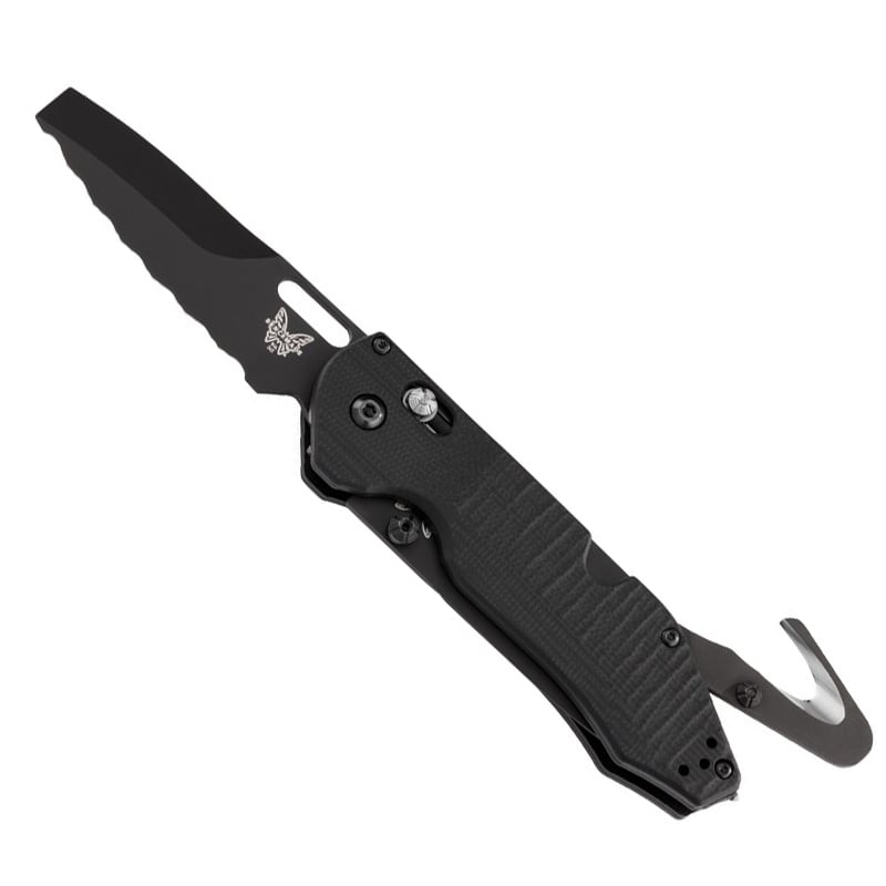 Benchmade 365BK Outlast Dual Blade Option Lock Rescue Black - Tactical Edge