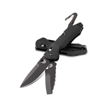 Benchmade 365BK Outlast Dual Blade Option Lock Rescue Black - Tactical Edge