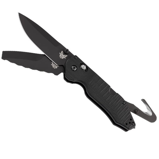 Benchmade 365BK Outlast Dual Blade Option Lock Rescue Black - Tactical Edge