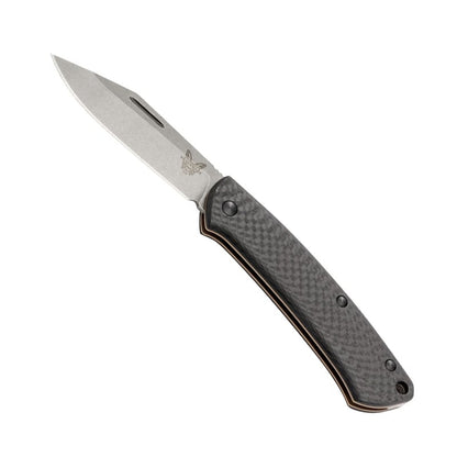 Benchmade 318-2 Proper Slip Joint Plain Edge Satin Finish Carbon Fiber Handle - Tactical Edge