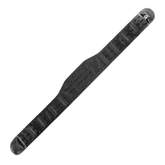 High Speed Gear Laser Slim-Grip black padded tactical belt with MOLLE slots and neoprene padding