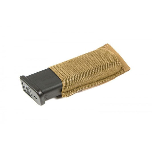Blue Force Gear Ten Speed single pistol magazine pouch with MOLLE attachment system in tactical configuration