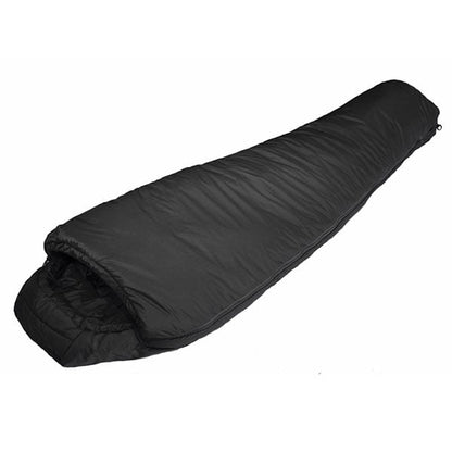 Snugpak Softie 12 Osprey synthetic sleeping bag in olive green color showing full length and hood design