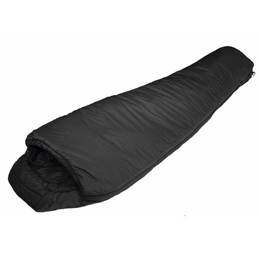Snugpak Softie 12 Osprey synthetic sleeping bag in olive green color showing full length and hood design