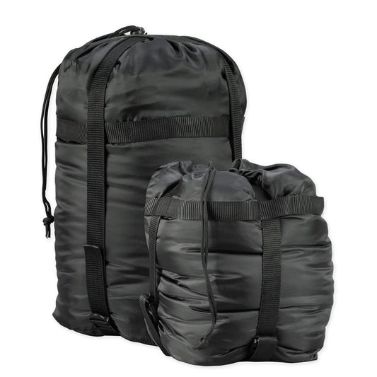Snugpak compression stuff sack with four side compression straps and draw cord closure